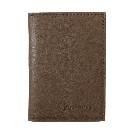 Billionaire Italian Couture Elegant Leather Men's Wallet in Brown Wallet Billionaire Italian Couture