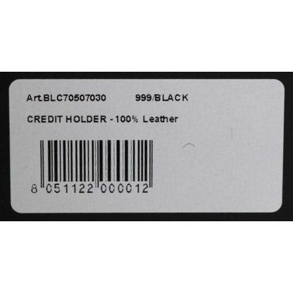 Billionaire Italian Couture Black Leather Cardholder Wallet