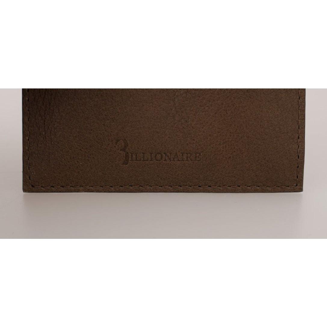 Billionaire Italian Couture Elegant Turtledove Leather Men's Wallet Wallet Billionaire Italian Couture