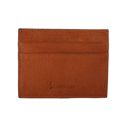 Billionaire Italian Couture Brown Leather Cardholder Wallet