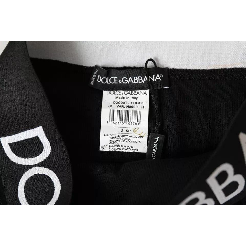 Dolce & Gabbana Black Cotton Stretch Branded Logo Underwear Dolce & Gabbana