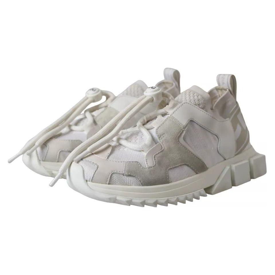 Dolce & Gabbana White Mesh Sorrento Trekking Sneakers Shoes Dolce & Gabbana