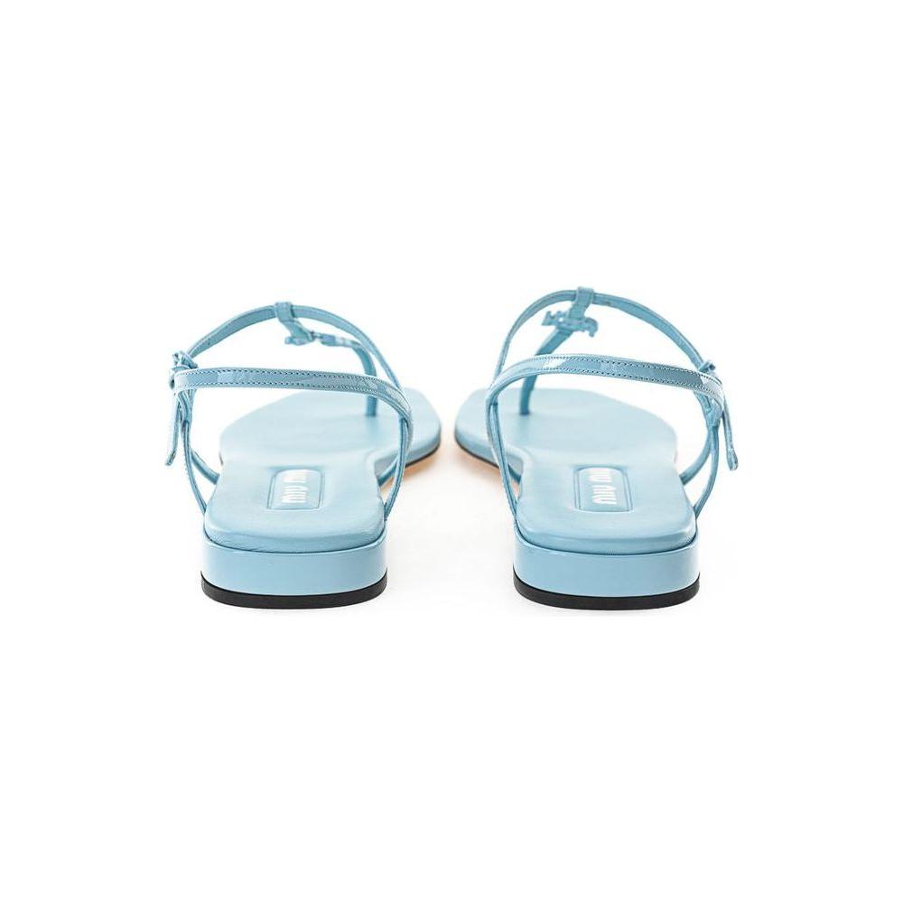 Miu Miu Light Blue Vernice Sandal Miu Miu