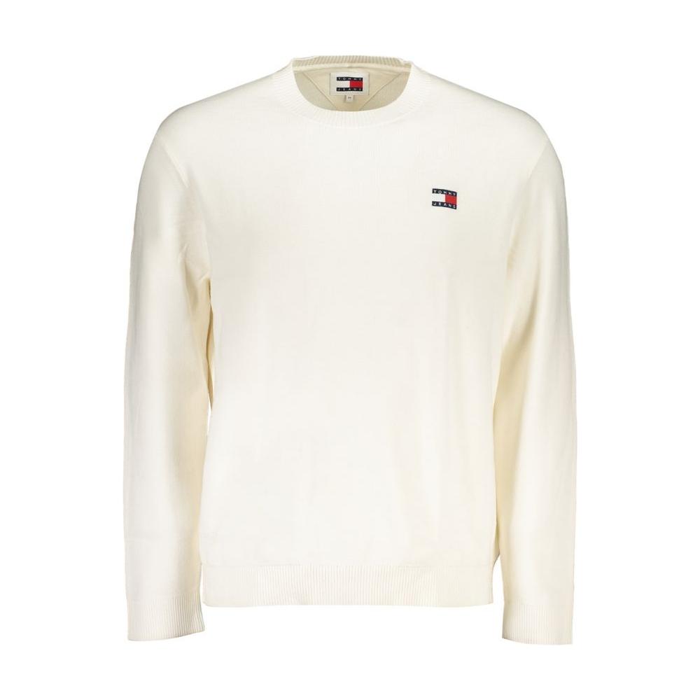 Tommy Hilfiger White Cotton Sweater Tommy Hilfiger