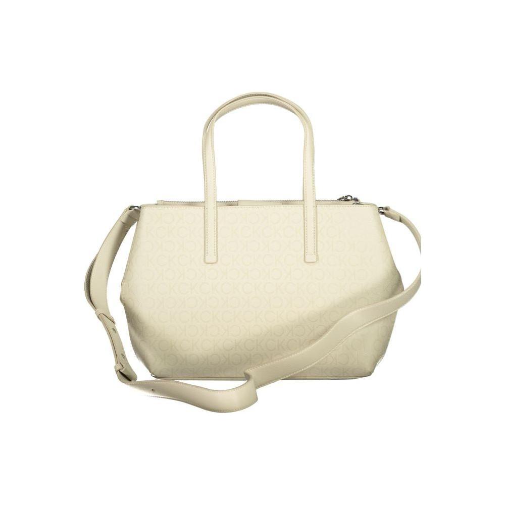 Calvin Klein Beige Polyester Handbag Calvin Klein