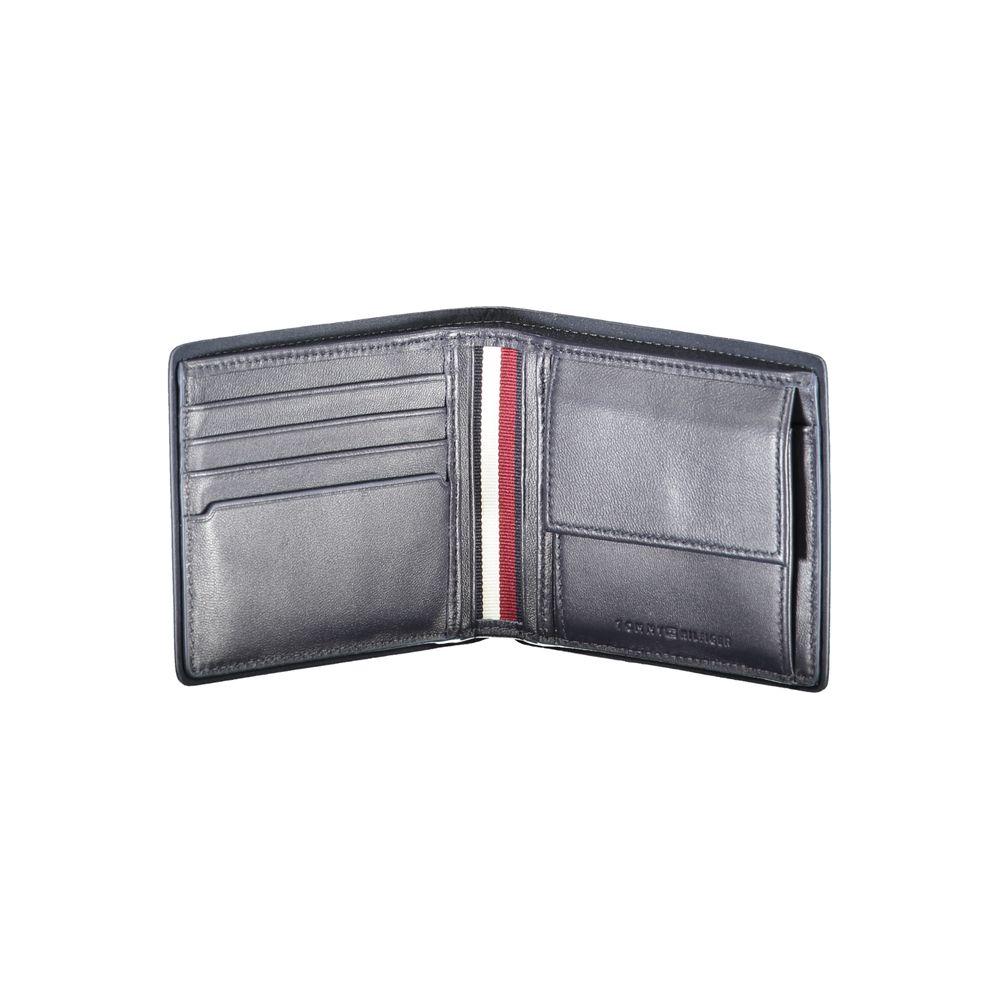 Tommy Hilfiger Blue Leather Wallet Tommy Hilfiger