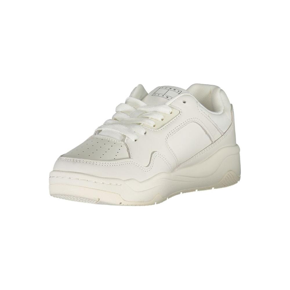 Tommy Hilfiger White Polyester Sneaker Tommy Hilfiger