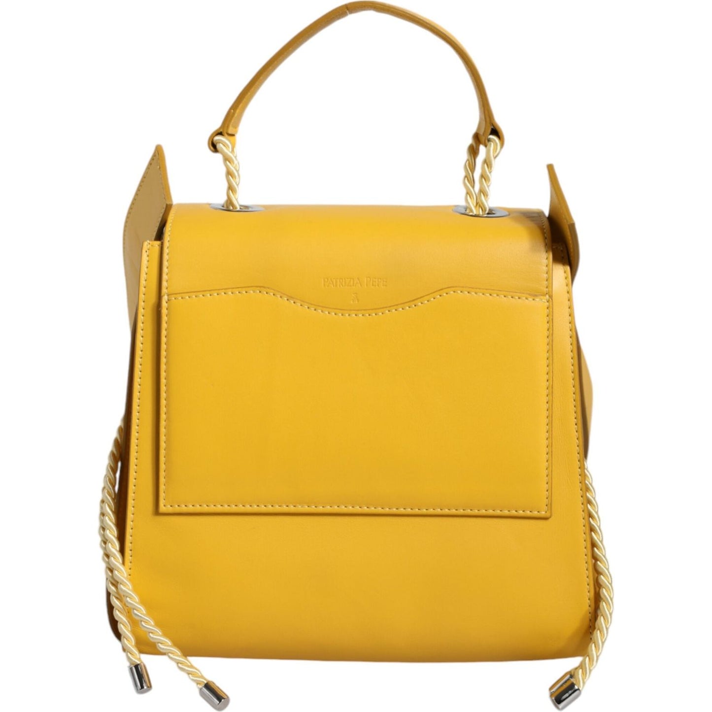 Patrizia Pepe Yellow Leather Shoulder Strap Top Handle Bag Patrizia Pepe