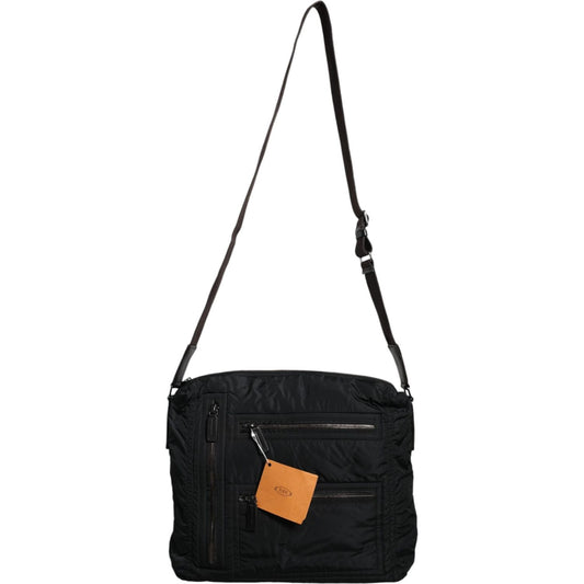 Tod's Black Canvas Pockets Crossbody Strap Shoulder Bag Tod's