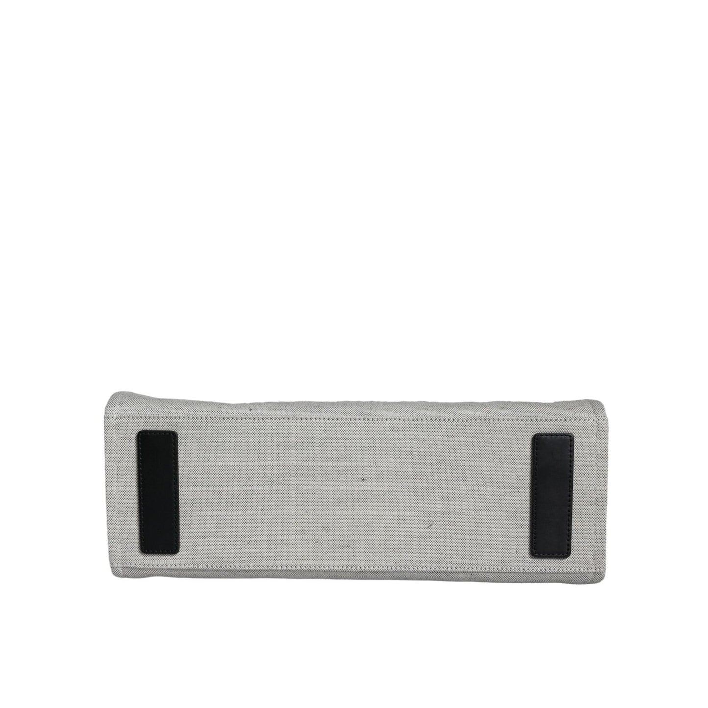 Versace White Top Handle Canvas Leather Logo Crossbody Tote Bag Versace