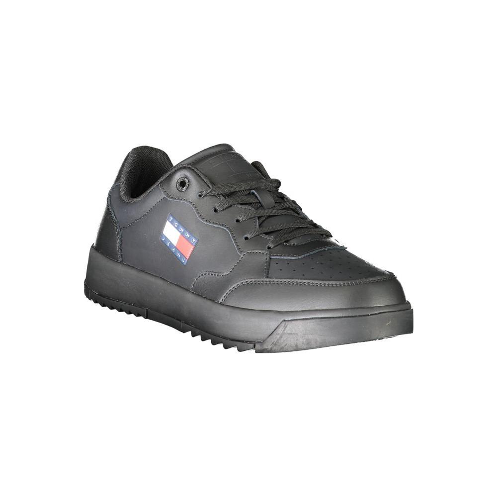 Tommy Hilfiger Black Polyethylene Men Sneaker Tommy Hilfiger