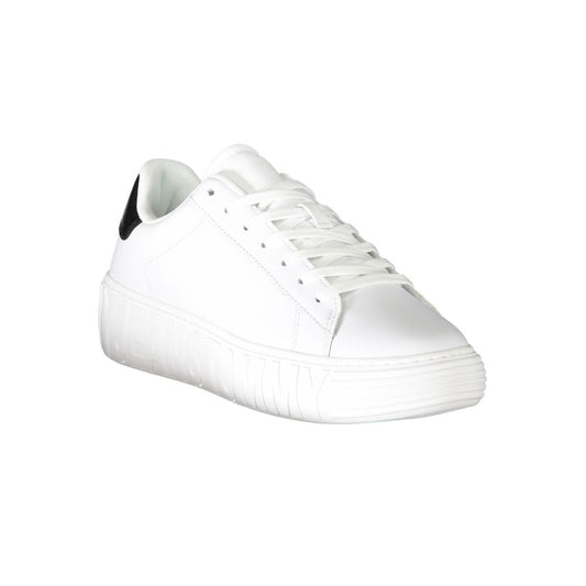 Tommy Hilfiger White Leather Men Sneaker Tommy Hilfiger