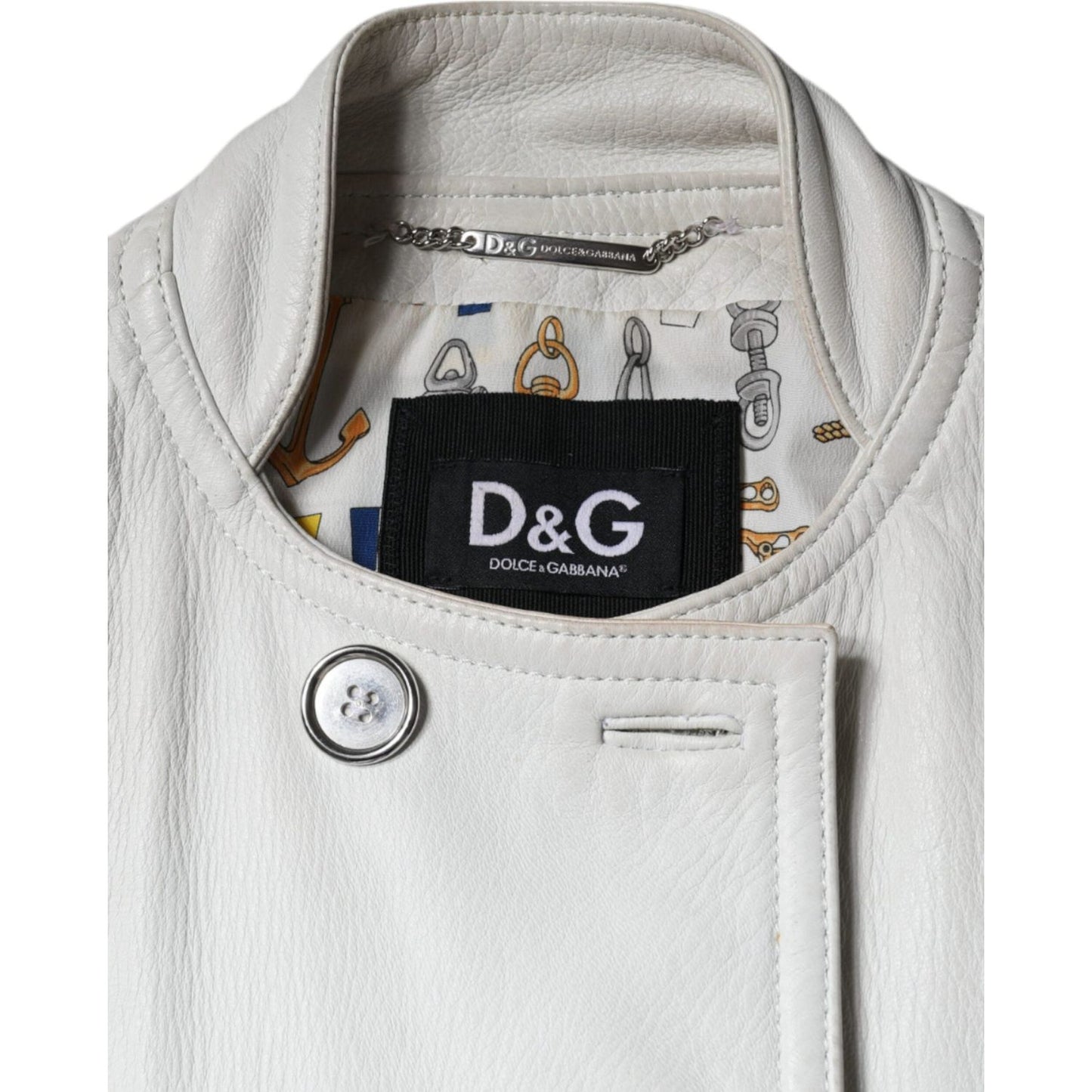 Dolce & Gabbana White Double Breasted Blazer Coat Jacket Dolce & Gabbana