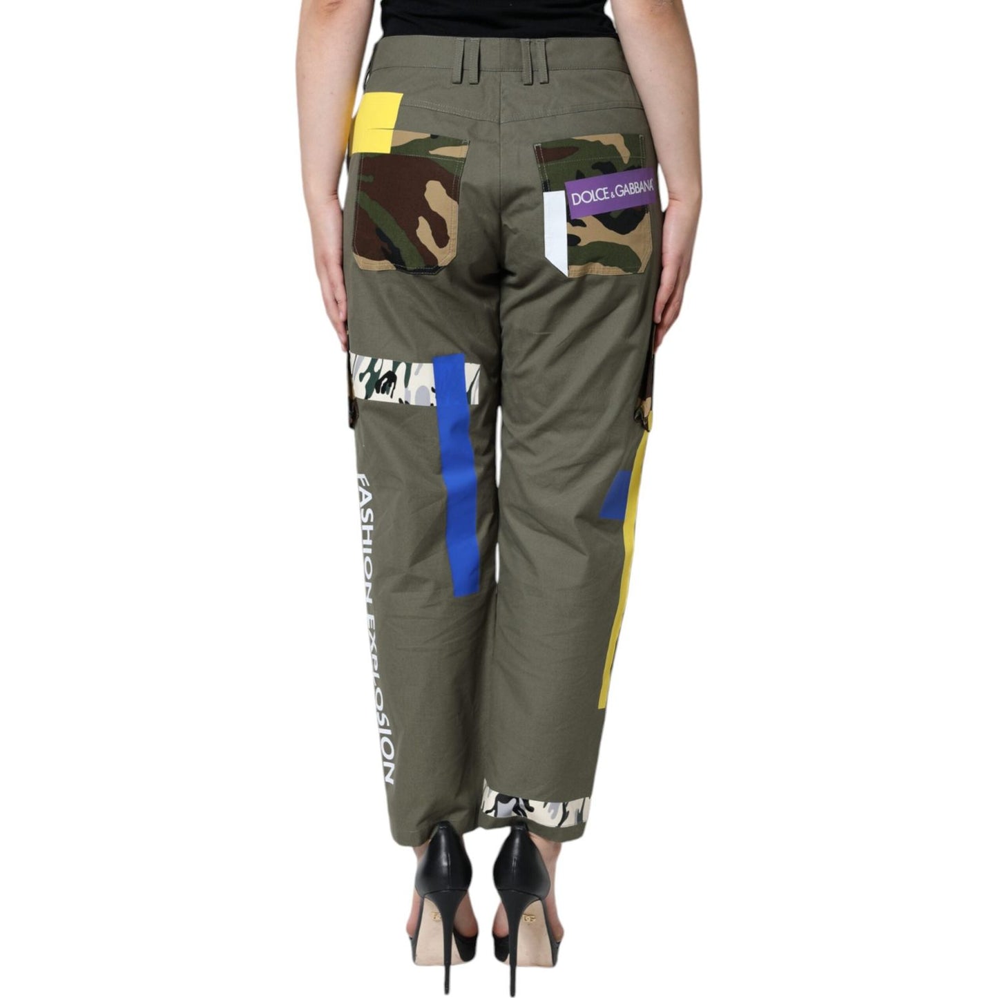 Dolce & Gabbana Green Military Cotton Cargo Pants Dolce & Gabbana