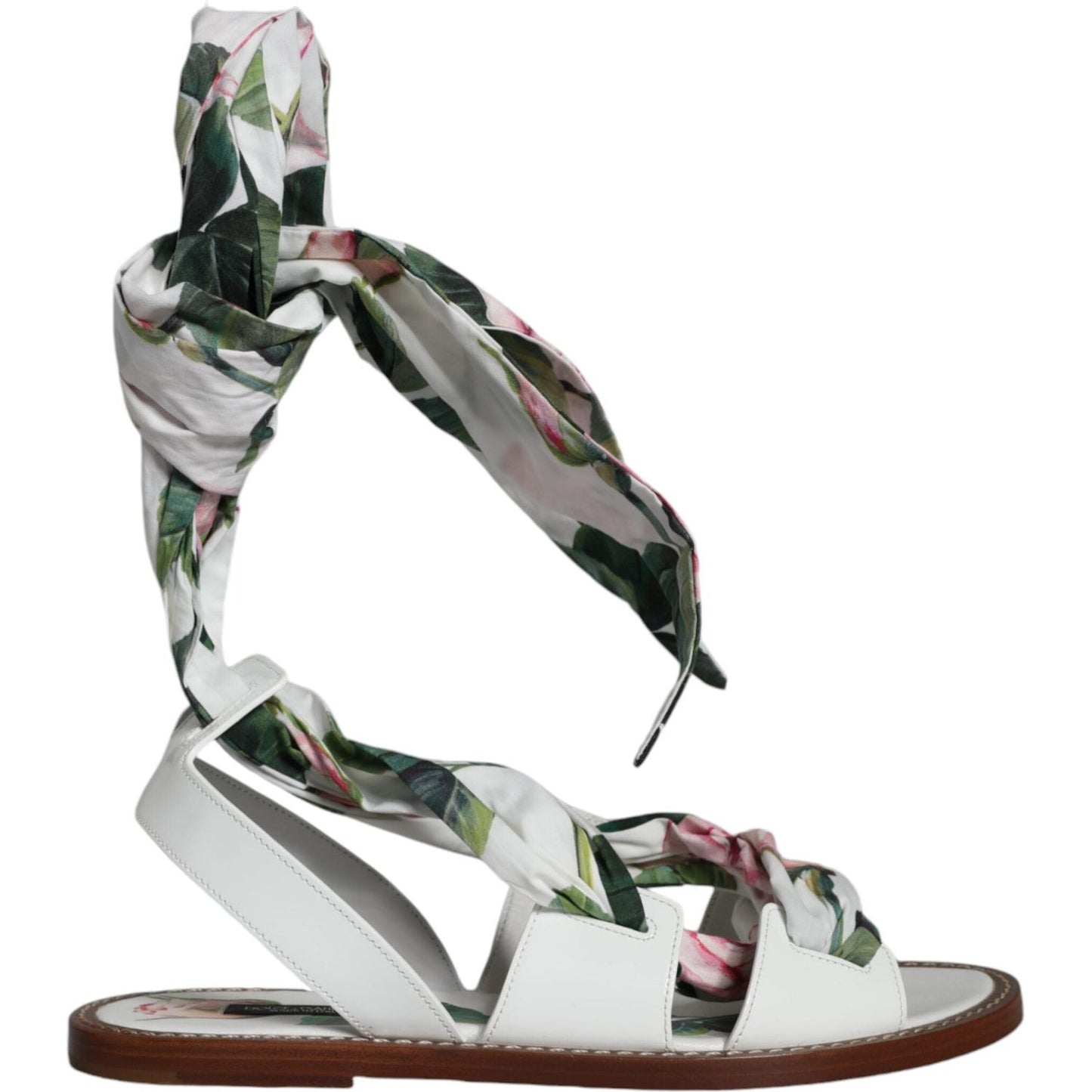 Dolce & Gabbana Multicolor Floral Print Ankle Wrap Sandals Shoes Dolce & Gabbana