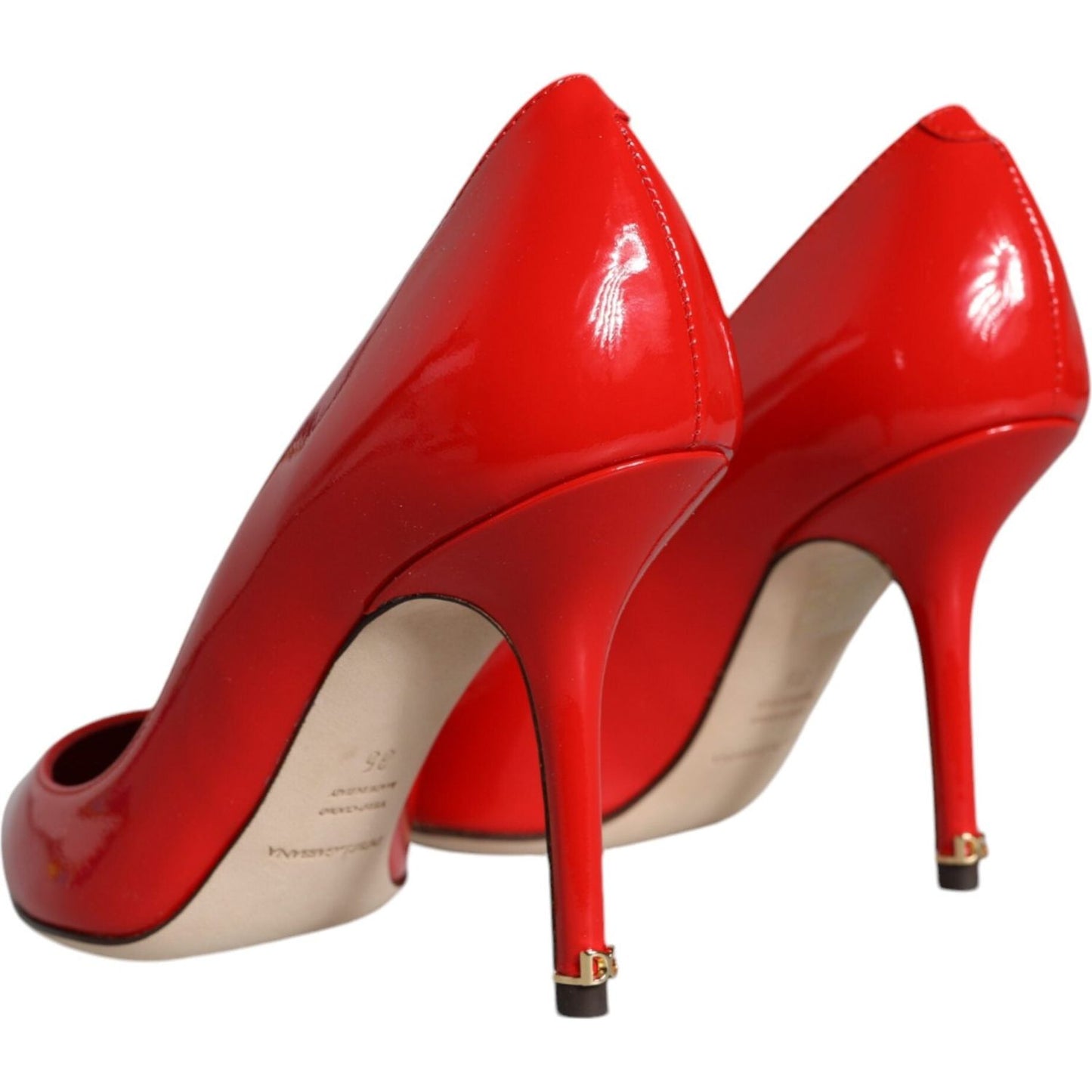 Dolce & Gabbana Red Patent Leather Bellucci Heel Pumps Shoes Dolce & Gabbana