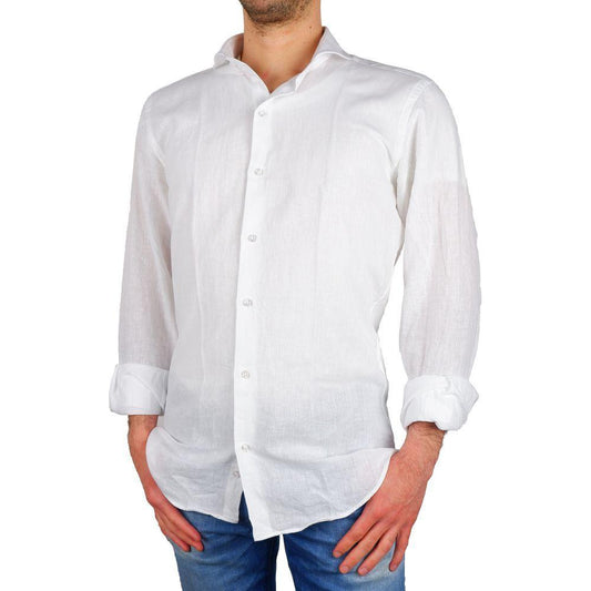 Made in Italy White Cotton Shirt Made in Italy