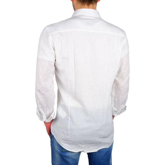 Made in Italy White Cotton Shirt Made in Italy