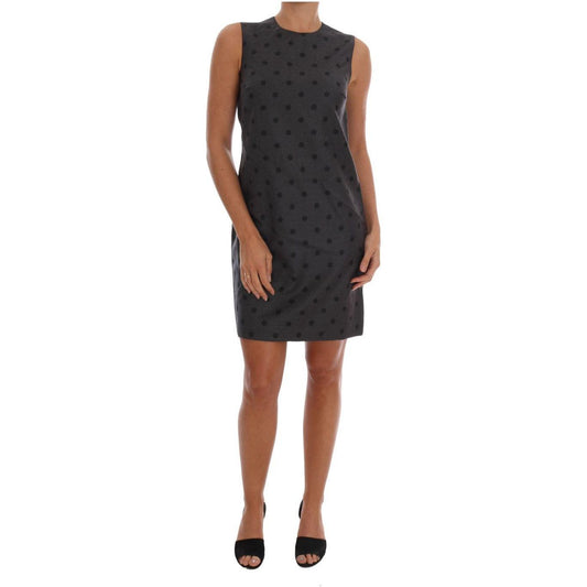 Dolce & Gabbana Chic Sleeveless Polka Dot Wool Dress Dolce & Gabbana