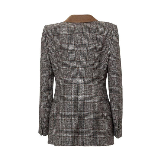 Dolce & Gabbana Brown Wool Jackets & Coat Dolce & Gabbana