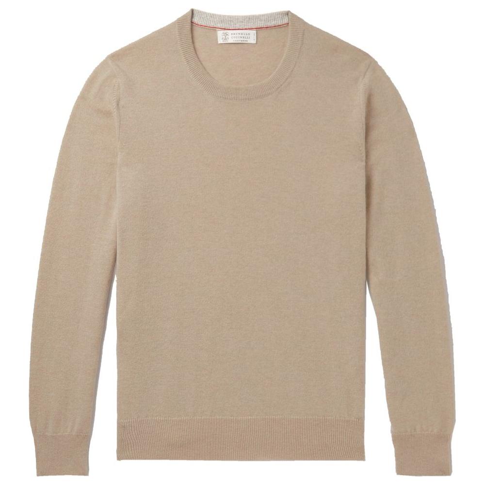 Brunello Cucinelli Beige Wool Sweater Brunello Cucinelli