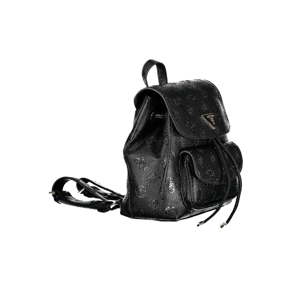 Guess Jeans Black Polyethylene Backpack Guess Jeans