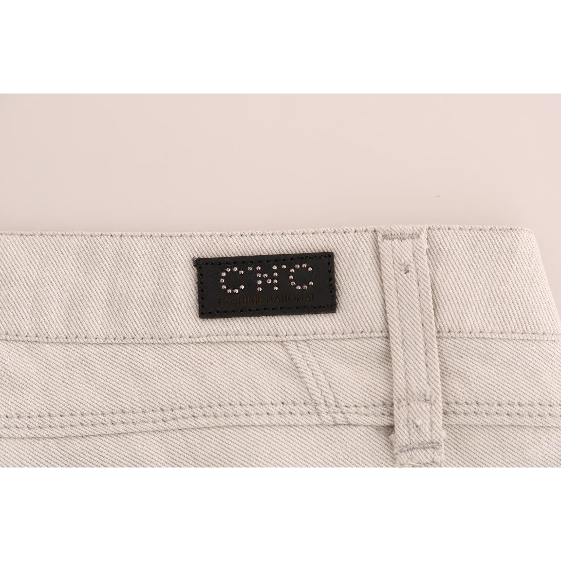 Costume National Chic White Slim-Fit Stretch Jeans Costume National