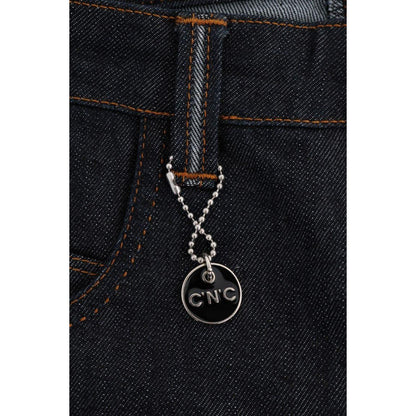 Costume National Blue Cotton Stretch Slim Fit Jeans