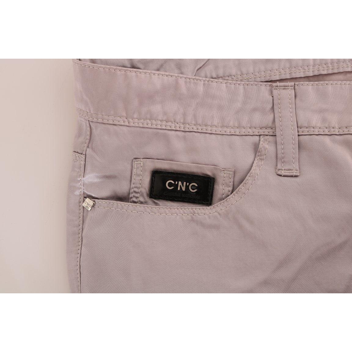 Costume National Chic Beige Slim Fit Designer Jeans Jeans & Pants Costume National