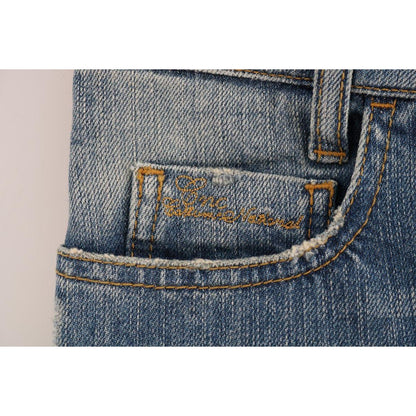 Costume National Blue Cotton Stretch Denim Jeans