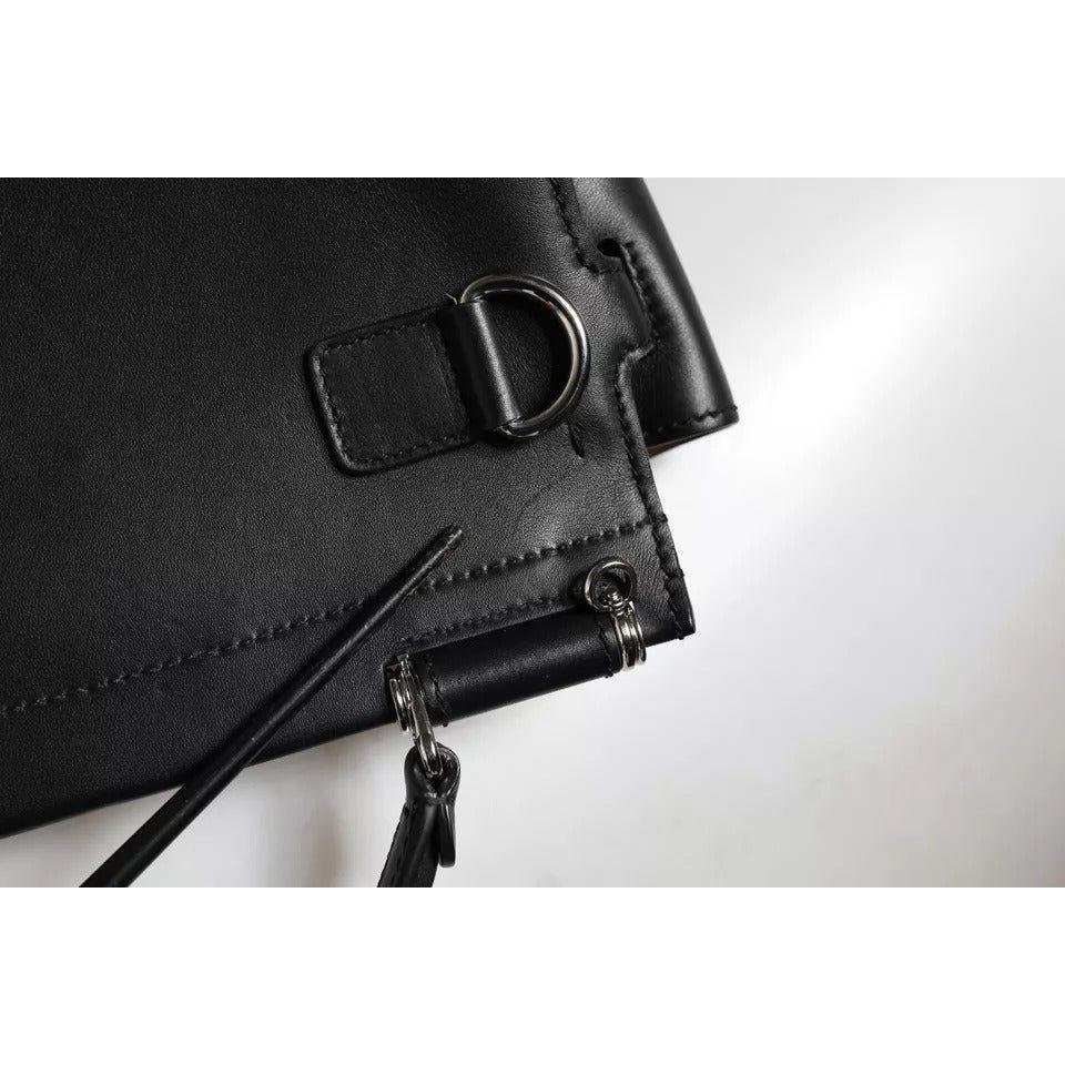 Dolce & Gabbana Black Leather SICILY Top Handle Crossbody Bag Dolce & Gabbana