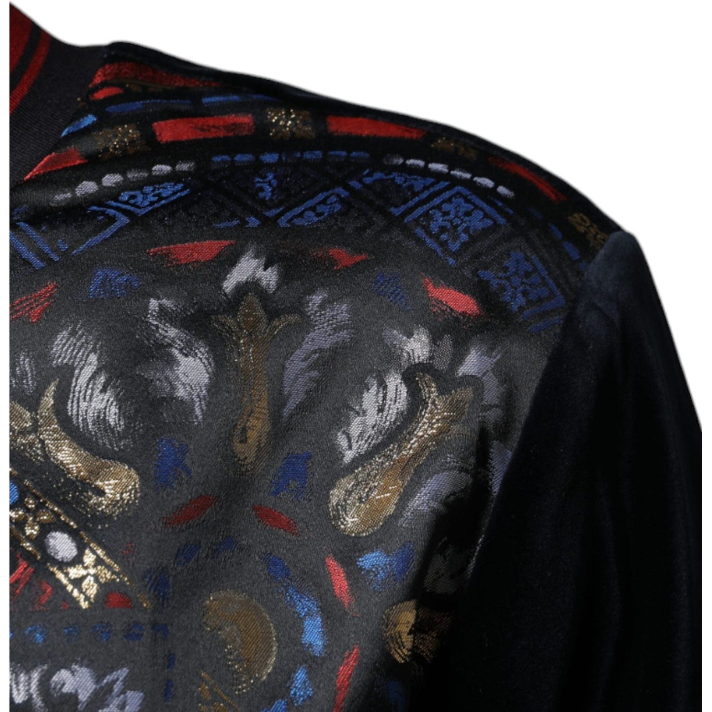 Dolce & Gabbana Multicolor Jacquard Crew Neck Sweatshirt Sweater Dolce & Gabbana