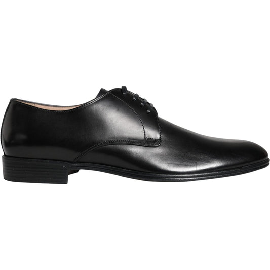 Dolce & Gabbana Black Leather Derby Formal Dress Shoes Dolce & Gabbana