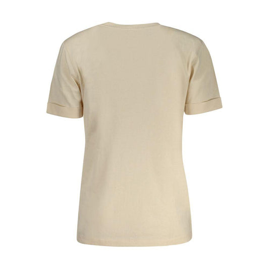 Guess Jeans Beige Cotton Tops & T-Shirt Guess Jeans