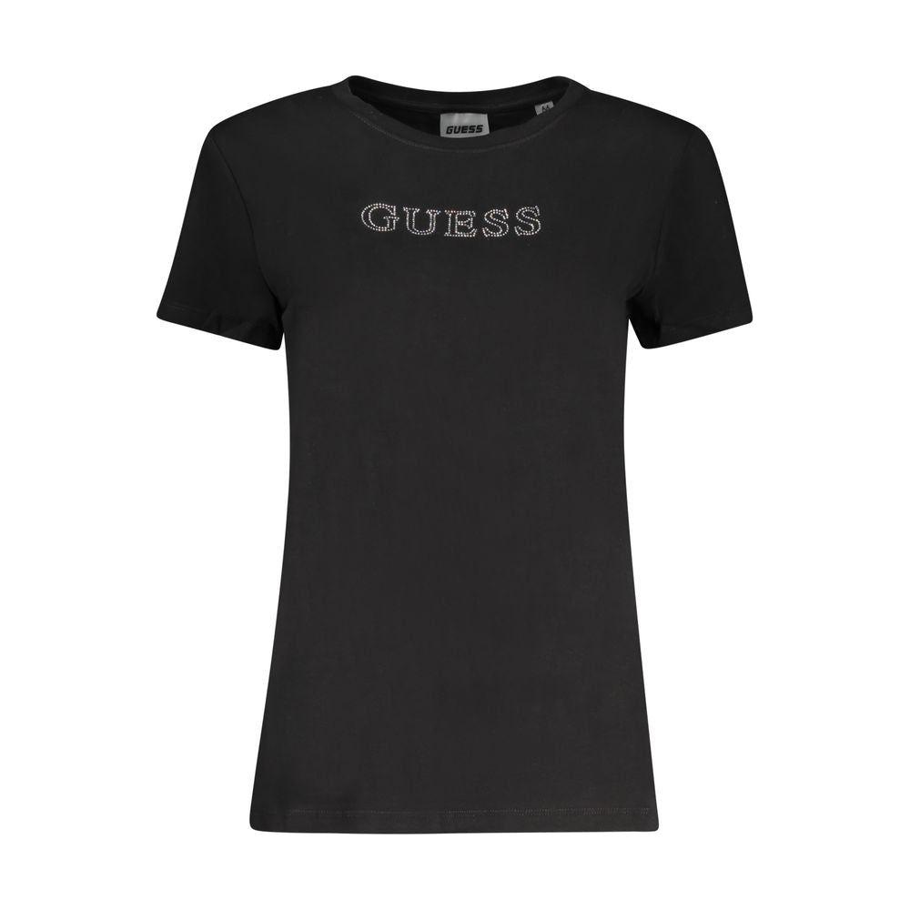 Guess Jeans Black Cotton Tops & T-Shirt Guess Jeans