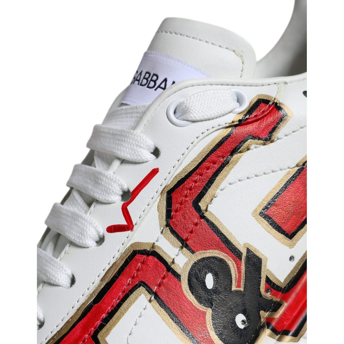 Dolce & Gabbana White Daymaster Hand Painted Sneakers Shoes Dolce & Gabbana