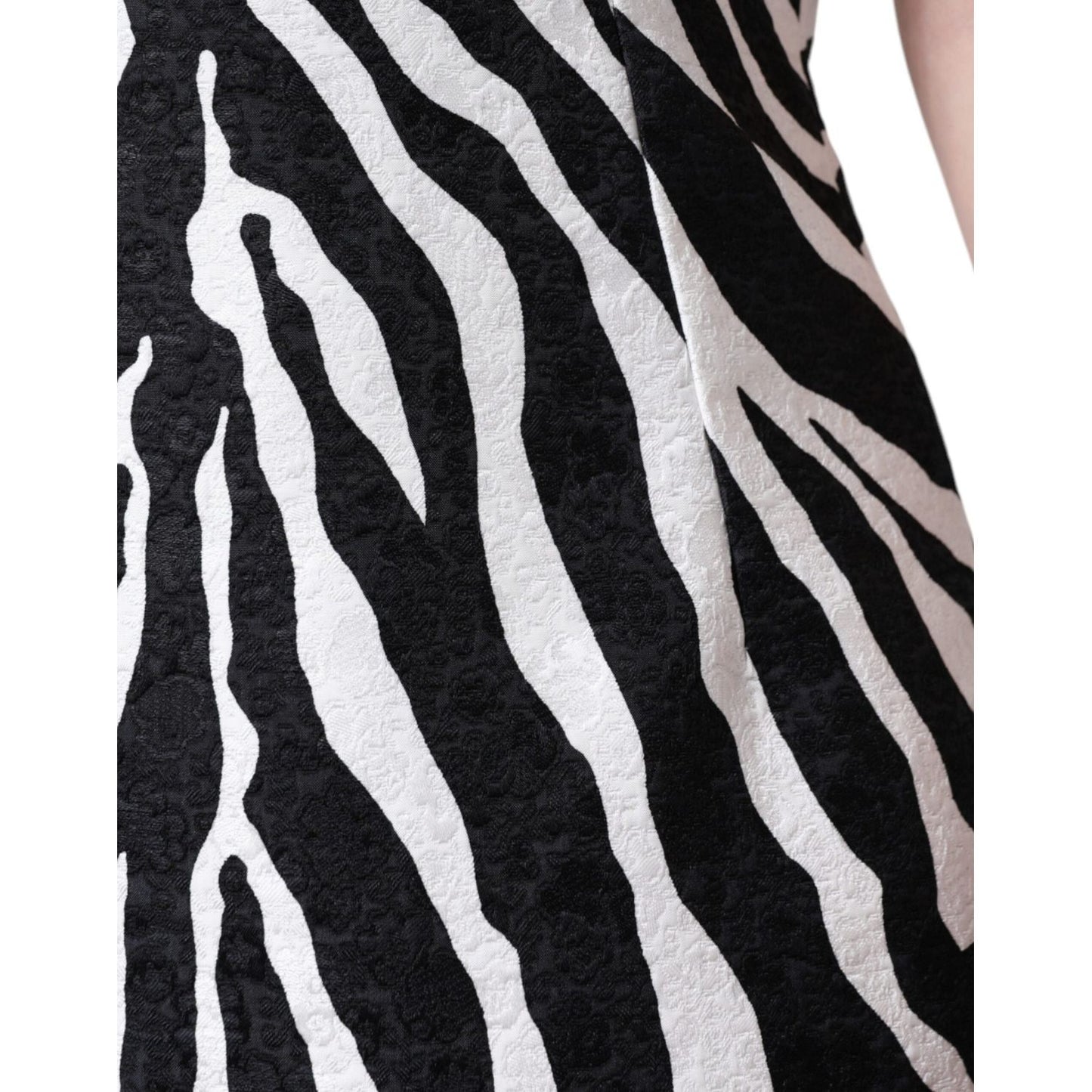 Dolce & Gabbana Black White Zebra A-line Sheath Mini Dress Dolce & Gabbana