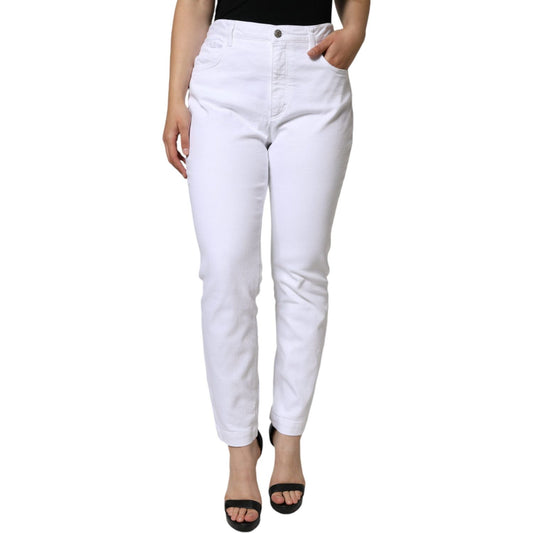 Dolce & Gabbana White Cotton Stretch AUDREY Skinny Jeans Dolce & Gabbana