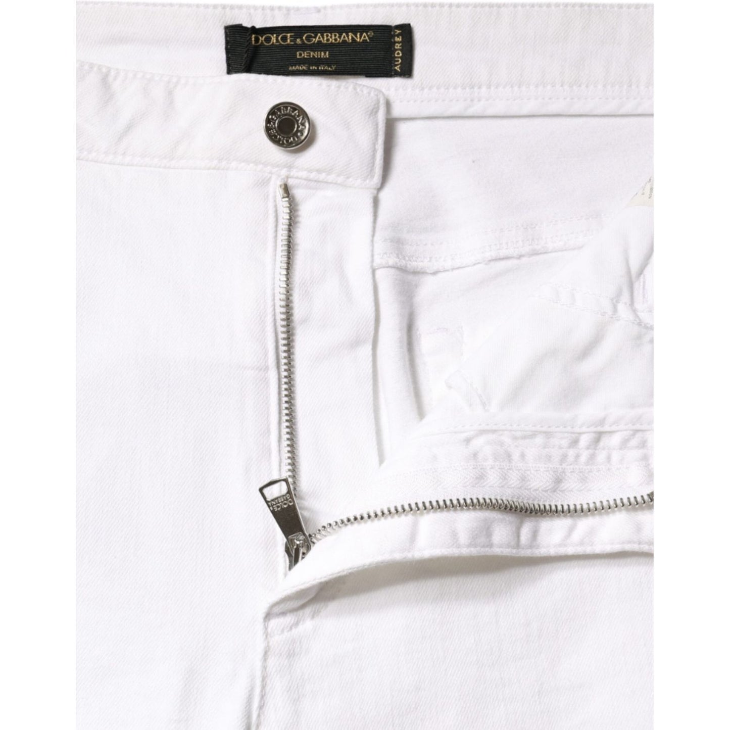 Dolce & Gabbana White Cotton Stretch AUDREY Skinny Jeans Dolce & Gabbana