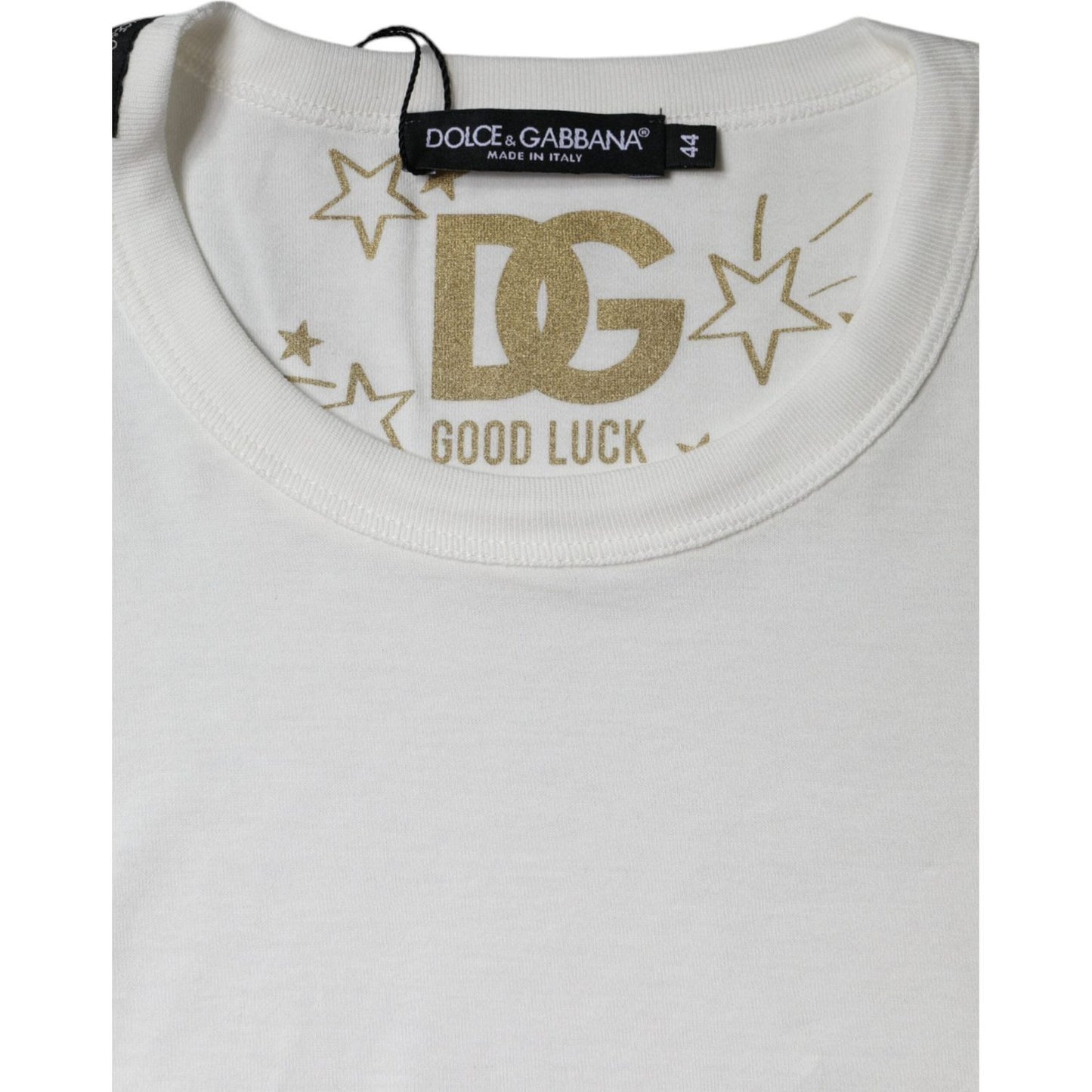 Dolce & Gabbana White Cotton Crew Neck Short Sleeve T-shirt Dolce & Gabbana