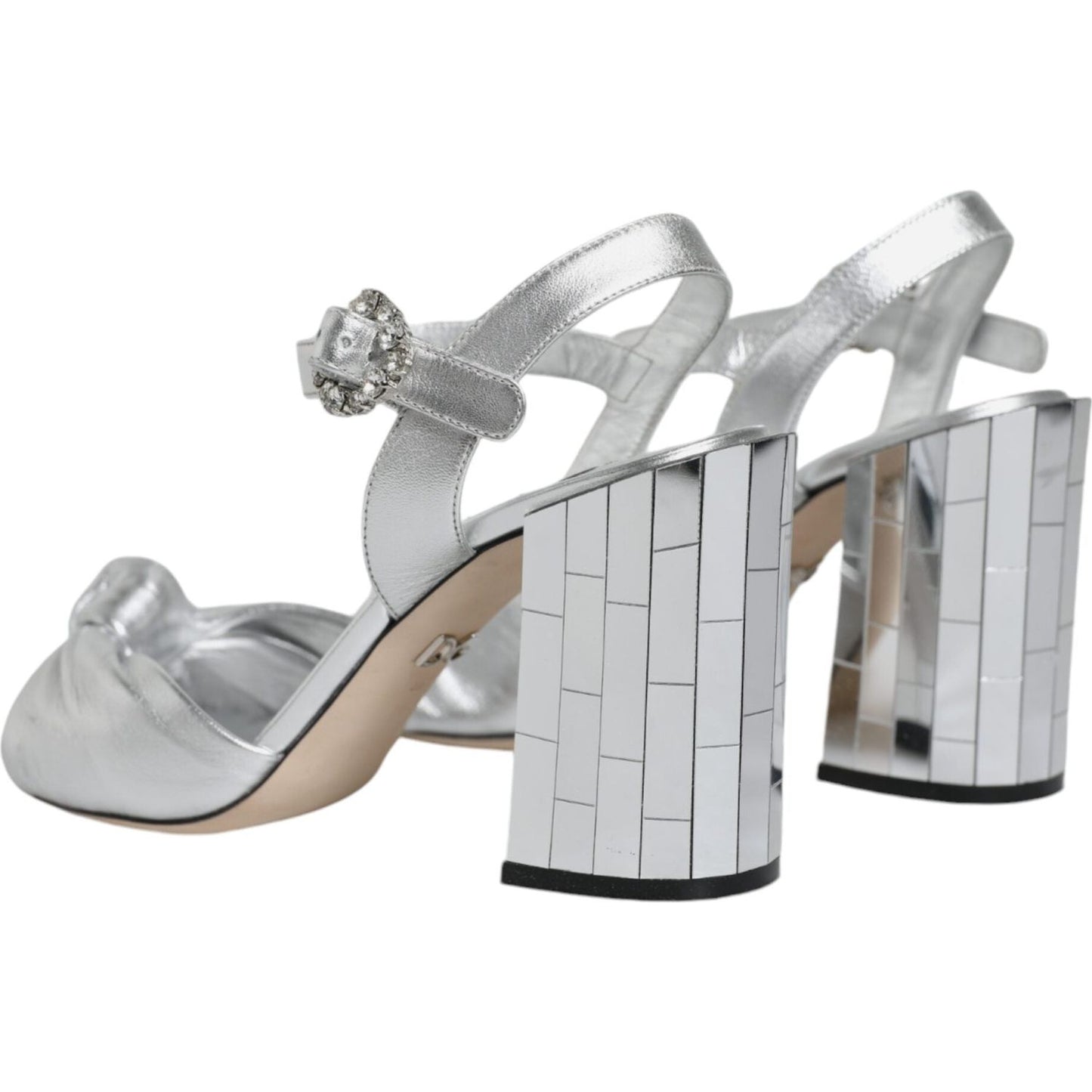 Dolce & Gabbana Silver Mirror Heels KEIRA Sandals Shoes Dolce & Gabbana