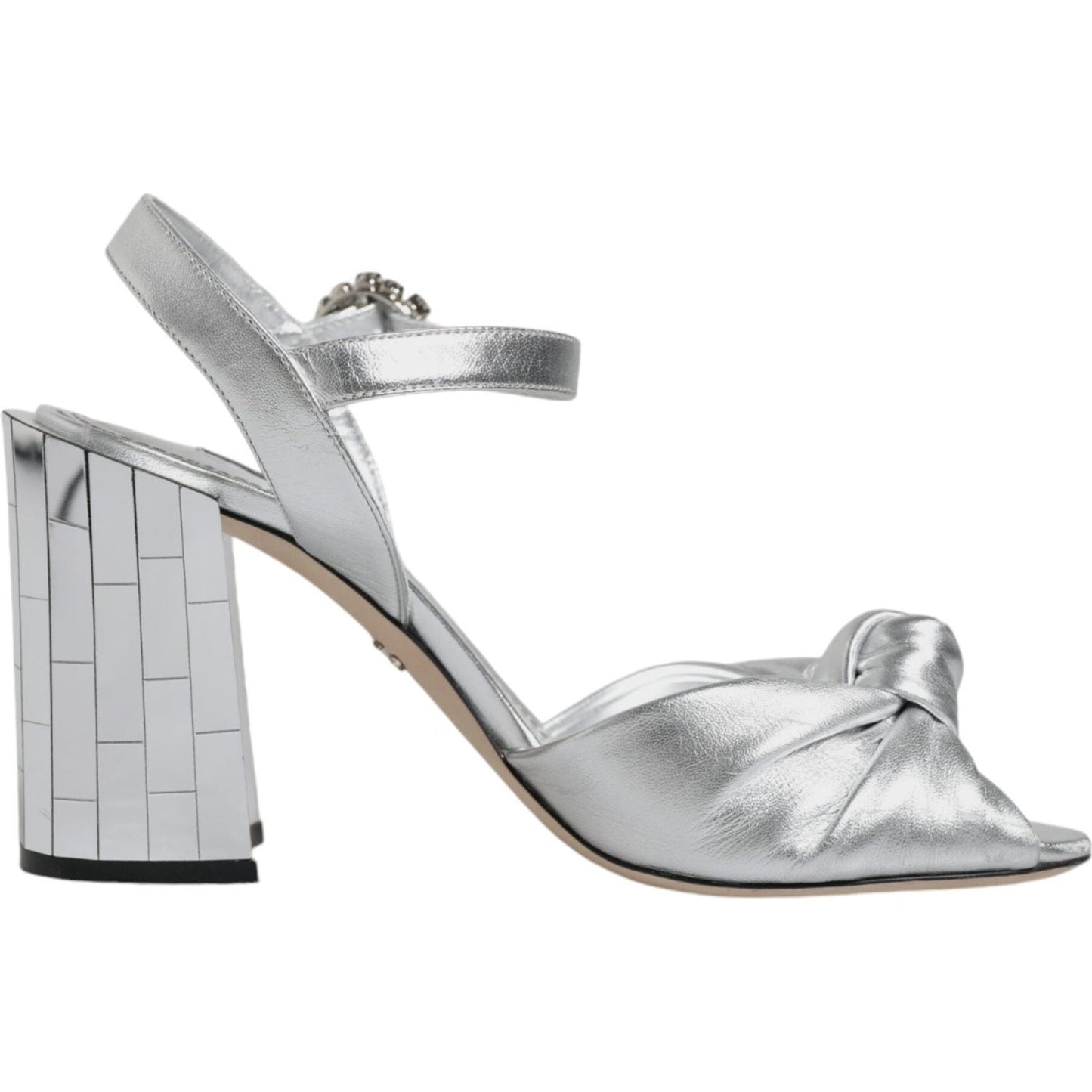 Dolce & Gabbana Silver Mirror Heels KEIRA Sandals Shoes Dolce & Gabbana