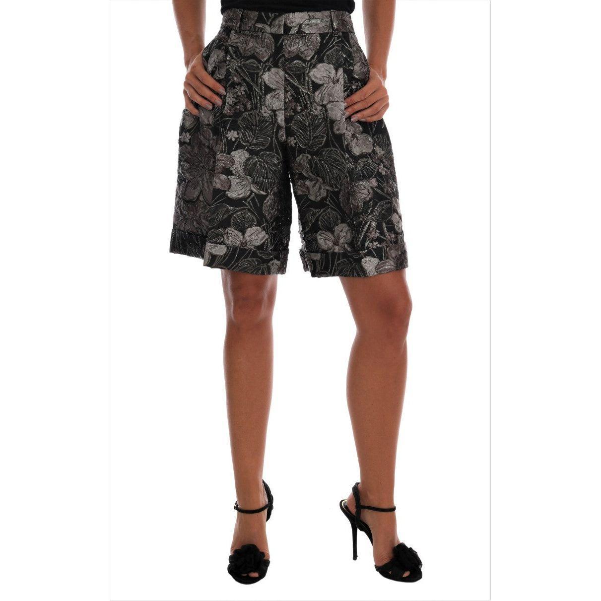 Dolce & Gabbana Elegant High-Waist Brocade Shorts Shorts Dolce & Gabbana