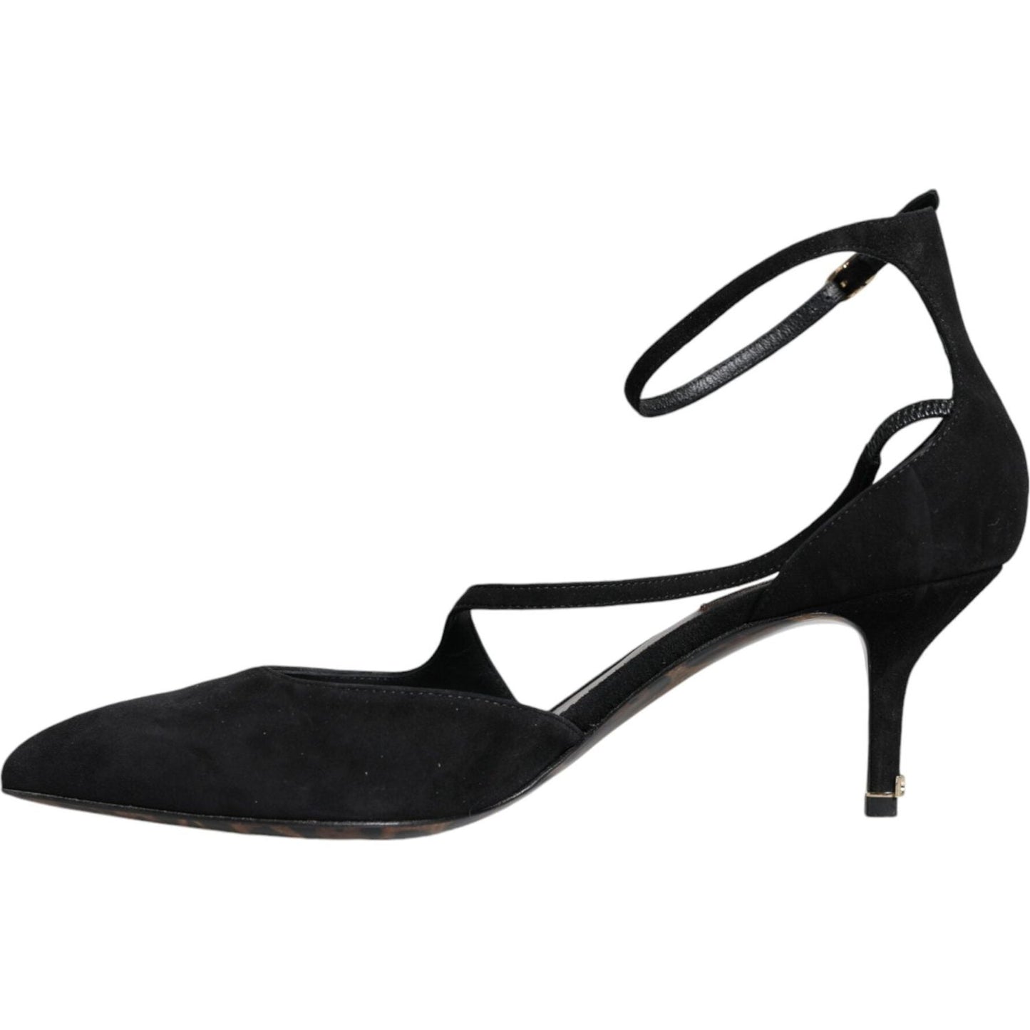 Dolce & Gabbana Black Suede Ankle Strap Heels Pumps Shoes Dolce & Gabbana