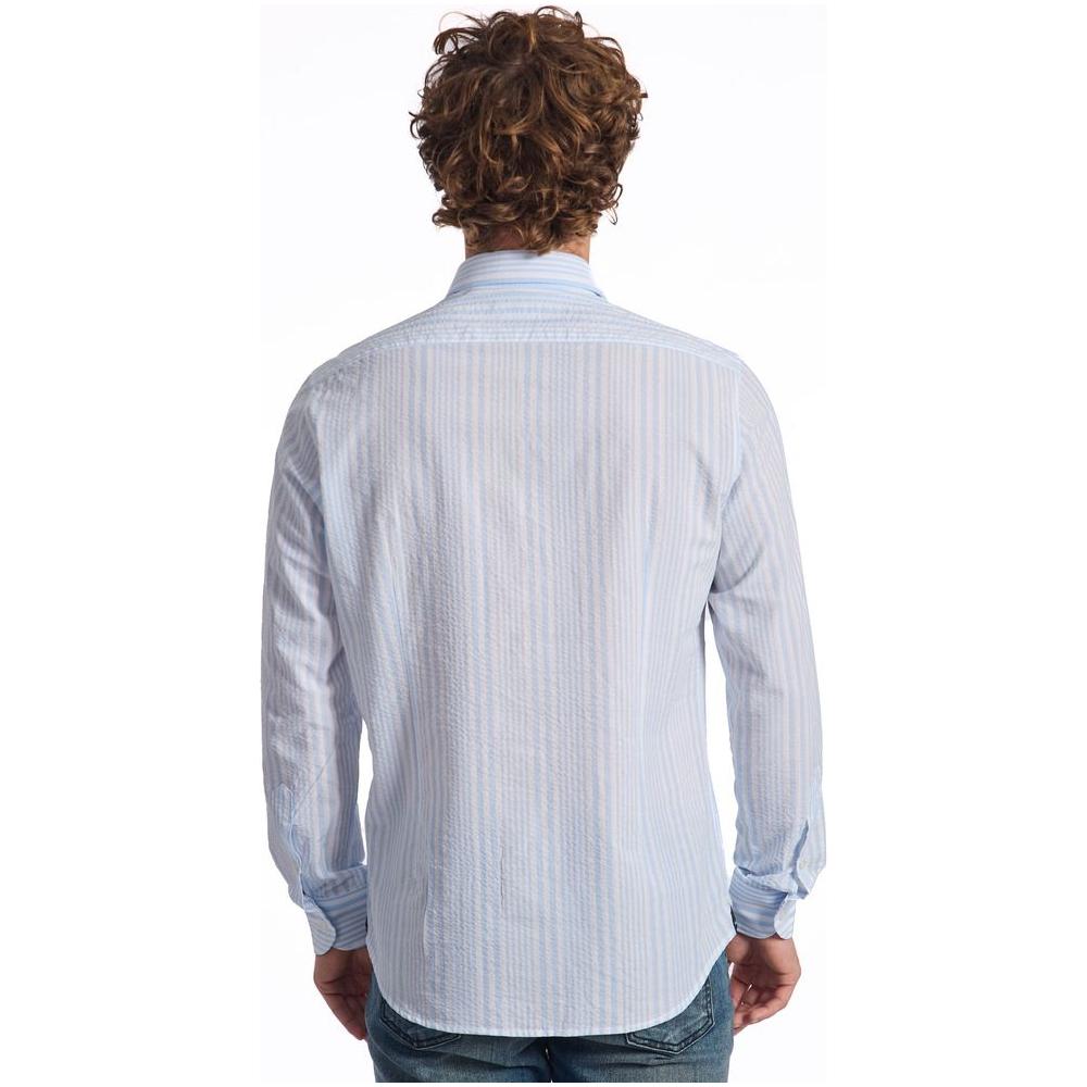 Baldinini Trend Light Blue Cotton Shirt Baldinini Trend