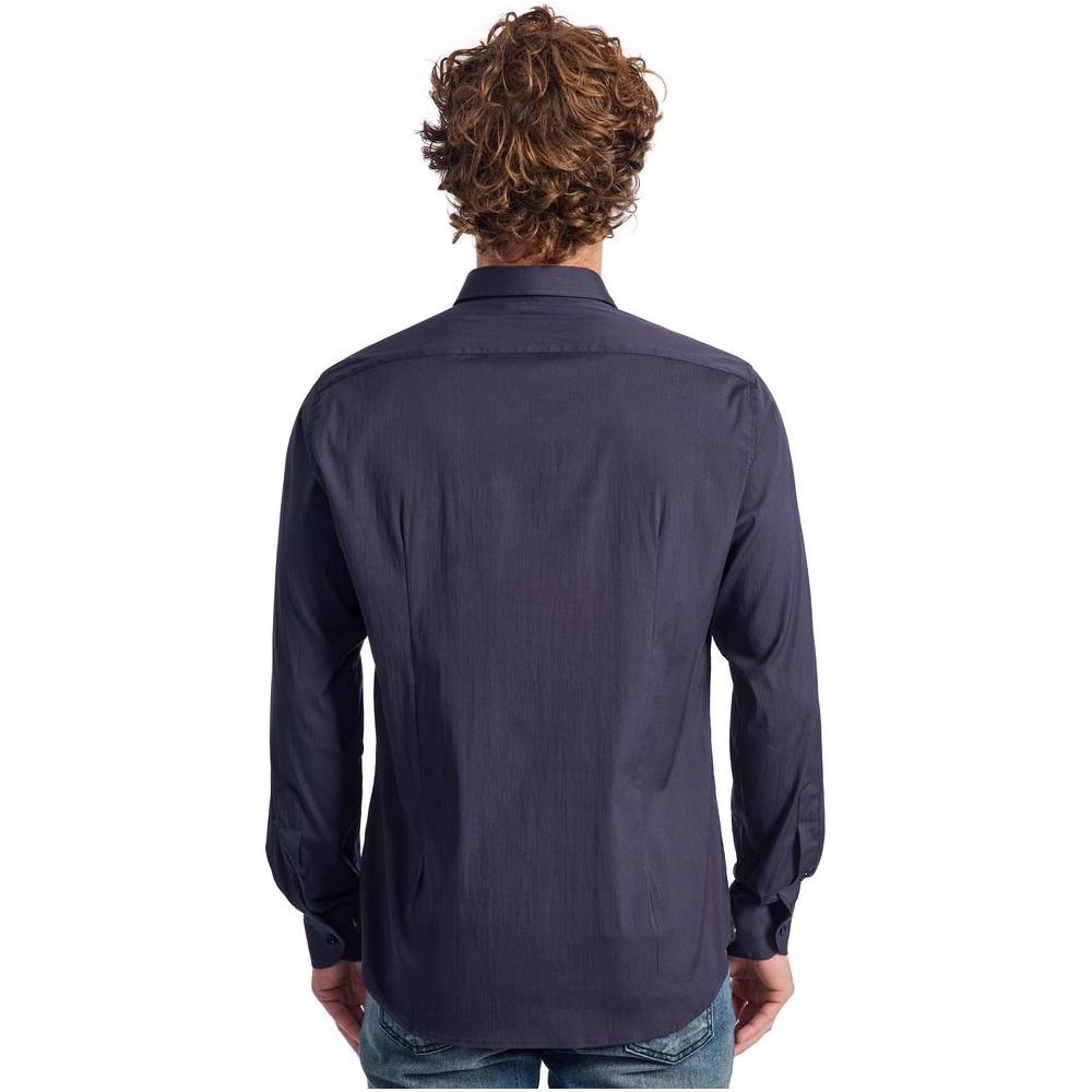 Baldinini Trend Blue Cotton Shirt Baldinini Trend