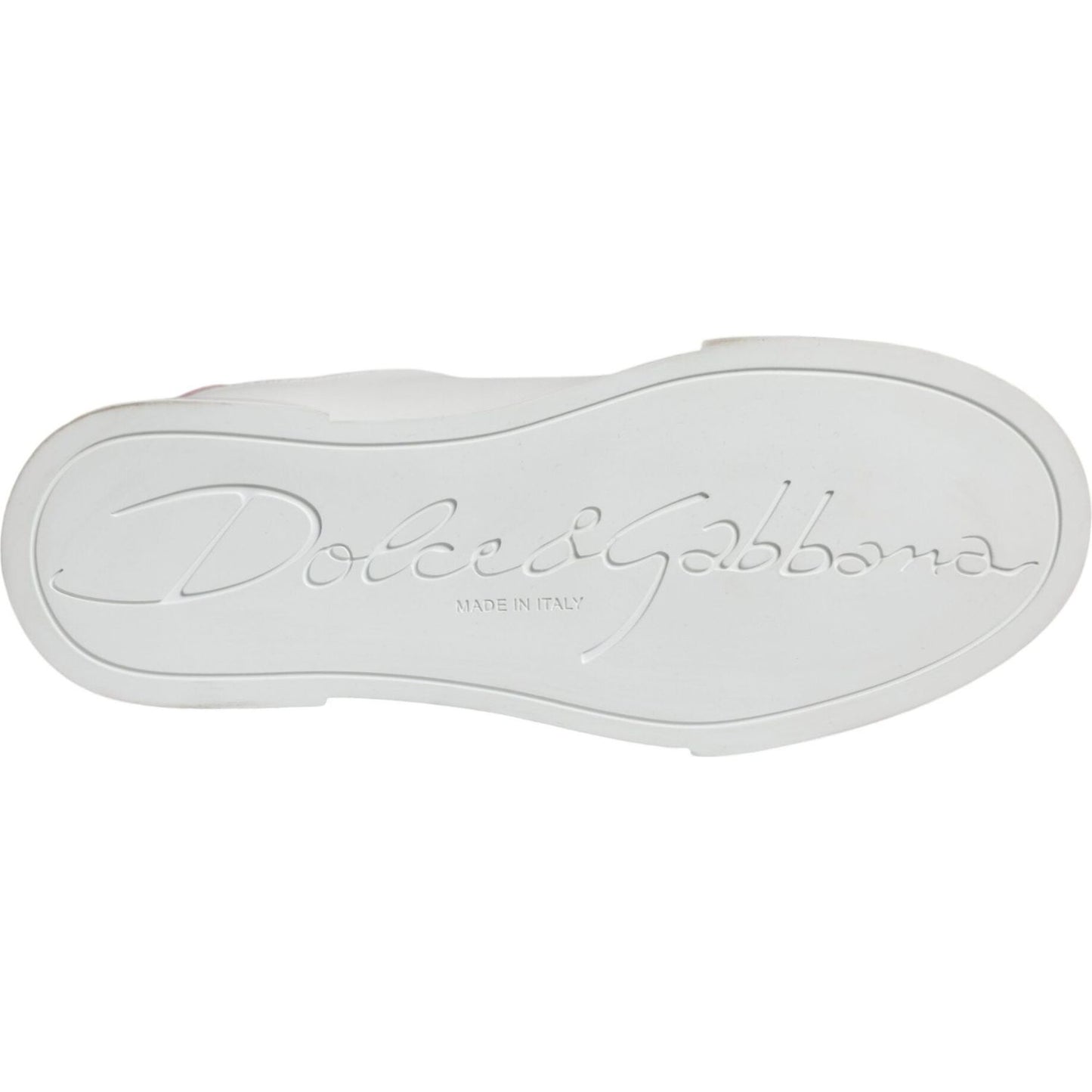 Dolce & Gabbana White Leather Portofino Low Top Sneakers Shoes Dolce & Gabbana