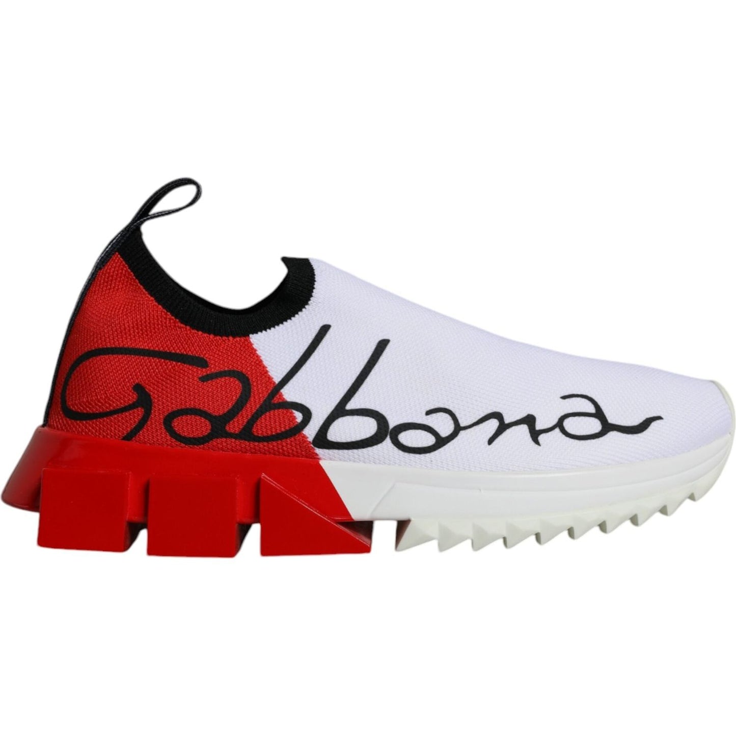 Dolce & Gabbana White Red Low Top Sorrento Men Sneakers Shoes Dolce & Gabbana