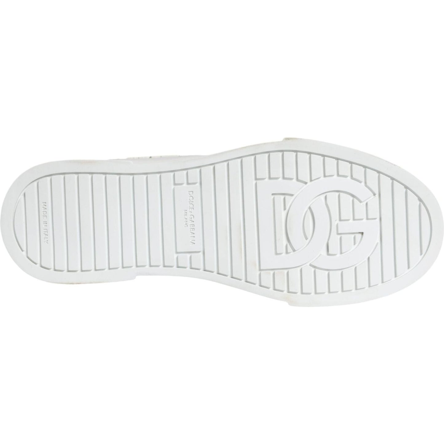 Dolce & Gabbana White Black Canvas Logo Mid Top Sneakers Shoes Dolce & Gabbana