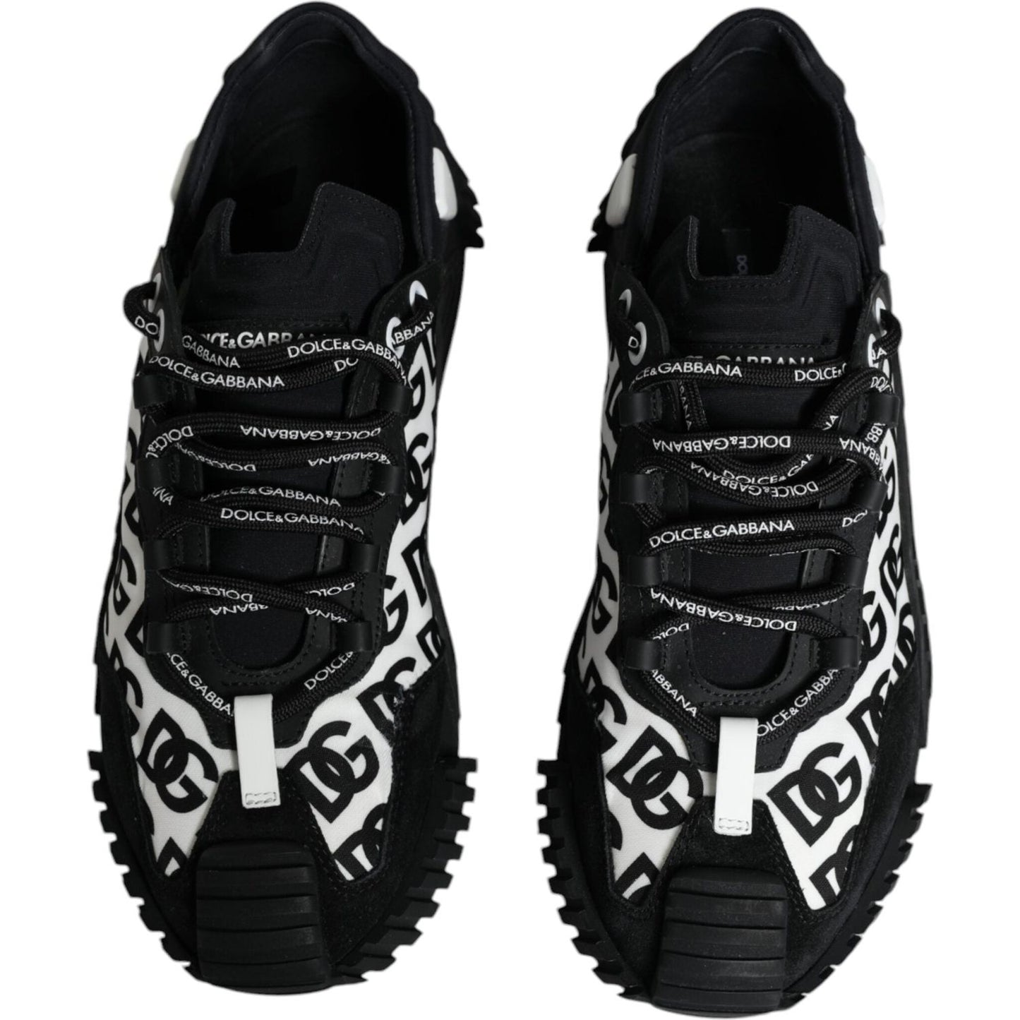 Dolce & Gabbana Black Logo Lace Up Low Top NS1 Sneakers Shoes Dolce & Gabbana